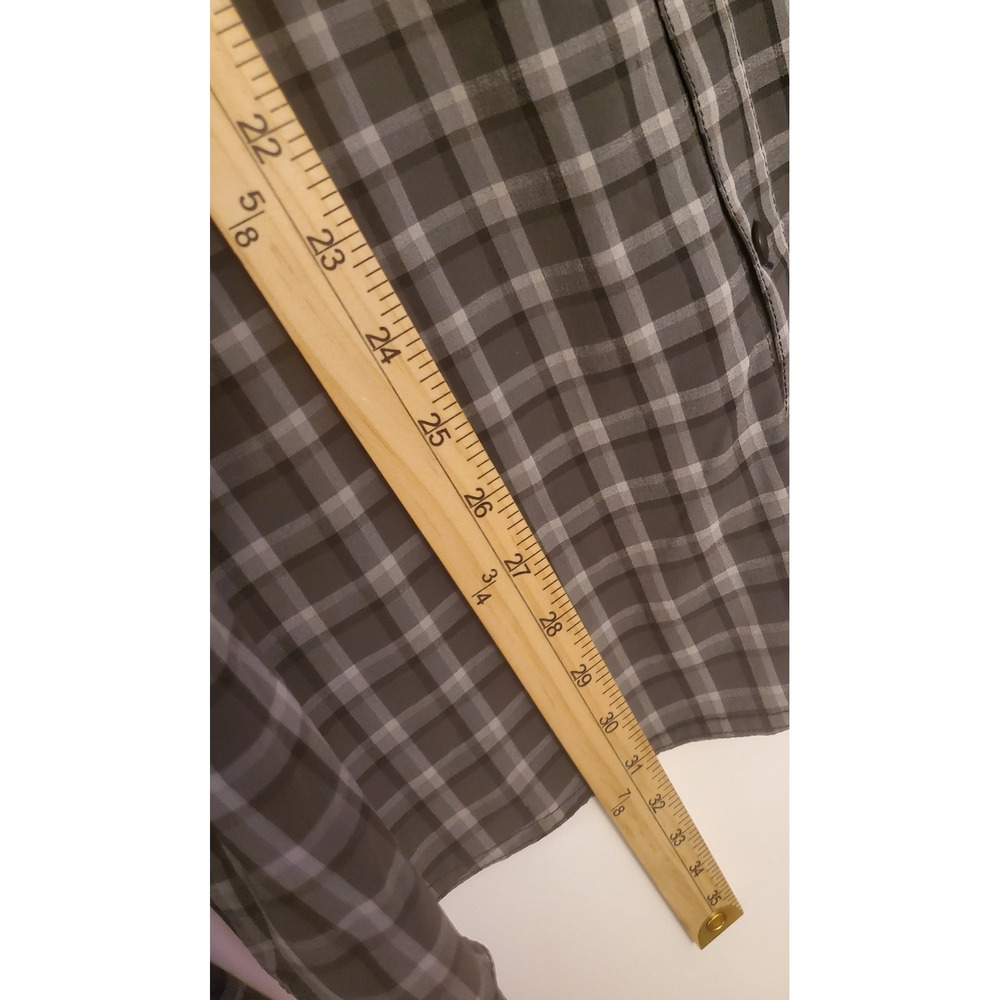 Columbia‎ Plaid Button Up Long Sleeve Shirt Mens Size XXL Gray Black - Picture 6 of 10